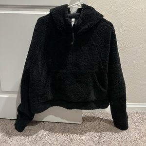 Lululemon Scuba Oversized Half-Zip Black Sherpa